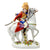 Original German Pre-WWII Porcelain Equestrian Death’s Head Hussar with Sword Drawn - 11¼” Tall Original Items