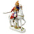 Original German Pre-WWII Porcelain Equestrian Death’s Head Hussar with Sword Drawn - 11¼” Tall Original Items