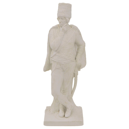 Original German WWI Era Napoleonic Hussar Ceramic Statue - 11” Tall Original Items