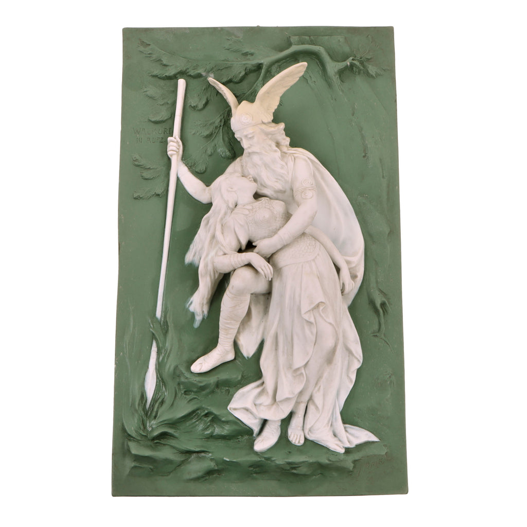 Original Imperial German Pre-WWI Lohengrin Ceramic Wall Plaque by Frock - Excellent