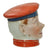 Original Imperial German Pre-WWI Dunkelblau Soldier Porcelain Candy Dish with Feldmütze Lid Original Items