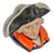 Original German Pre-WWII Era Colorized Ceramic Detailed Frederick the Great Bust Candy Dish with Removable Hat - 10 1/2” Tall Original Items