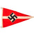 Original German WWII Small Size HJ National Youth Organization Pennant with Embroidered Insignia - 6 1/2" x 10 1/2" Original Items