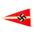 Original German WWII Small Size HJ National Youth Organization Pennant with Embroidered Insignia - 6 1/2" x 10 1/2" Original Items