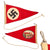 Original German WWII NSDAP City of Nuremberg Small Political National Pennant Flag - 6 5/8" x 11 3/4" Original Items