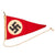 Original German WWII NSDAP City of Nuremberg Small Political National Pennant Flag - 6 5/8" x 11 3/4" Original Items