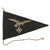 Original German WWII Luftwaffe Officer Vehicle Fender Staff Pennant Flag with Chain-Stitched Eagles - 7 ⅝ x 12 ⅜ Original Items