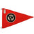 Original German WWII SA Vehicle Staff Car Pennant Flag with RZM A4 / 722 Tag - 8 ¼ x 12 ¾” Original Items