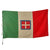Original Italian WWII Kingdom of Italy Large Flag Banner with Savoy Coat of Arms and Tie Strings - 36 x 61” Original Items