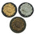 Original German WWII Set of Three Driver Proficiency Badges - Gold, Silver, and Bronze Grades Original Items