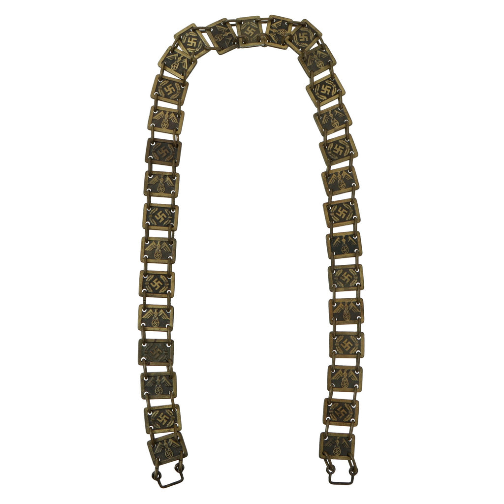 Original German WWII NSDAP Political Leader Standard Bearer Gorget Chain by Matthias Oechsler & Sohn of Ansbach - RZM M1/14 Original Items