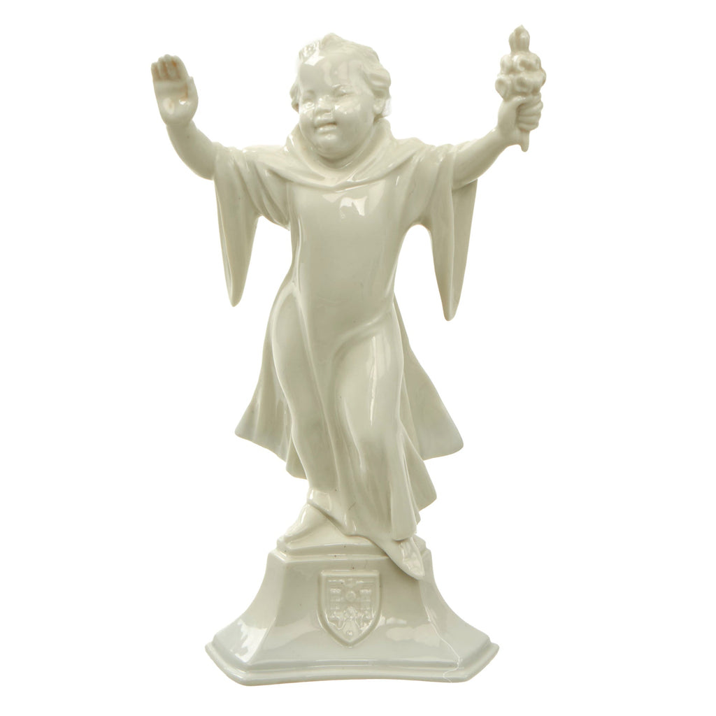 Original German WWII SS Allach Porcelain 1940 "Munich Child" 3rd Place Floral Decoration Competition Sculpture by Karl Himmelstoss Original Items