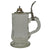 Original Imperial German Pre-WWI Saxon Artillery Glass Stein with Pickelhaube Kugelhaube on Lid Original Items