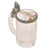 Original Imperial German Pre-WWI Wilhelm I Deutscher Kaiser Glass Stein with Hand-Painted Ceramic Lid Original Items