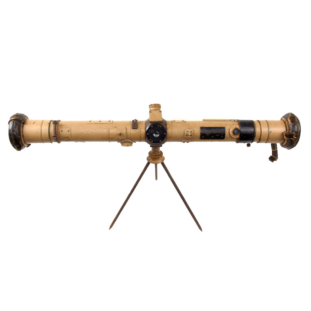 Original German WWII French-Made Entfernungsmesser EM 34 0.7m Range Finder by OPL with Tripod in Ordnance Tan Original Items