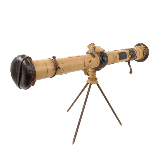 Original German WWII French-Made Entfernungsmesser EM 34 0.7m Range Finder by OPL with Tripod in Ordnance Tan Original Items