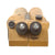 Original German WWII Flak D.F. 10 x 80 Binocular Optics by Josef Schneider & Co. in Ordnance Tan with Sunshields Original Items