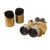 Original German WWII Flak D.F. 10 x 80 Binocular Optics by Josef Schneider & Co. in Ordnance Tan with Sunshields Original Items