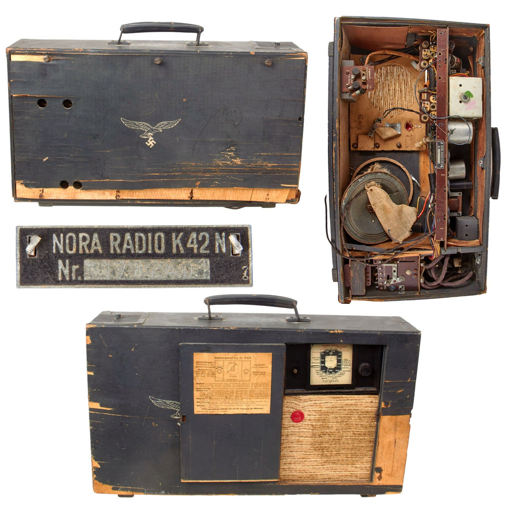 Original German WWII Luftwaffe Portable Luftwaffen-Koffer K42 N Radio by Nora Radio, Berlin Original Items