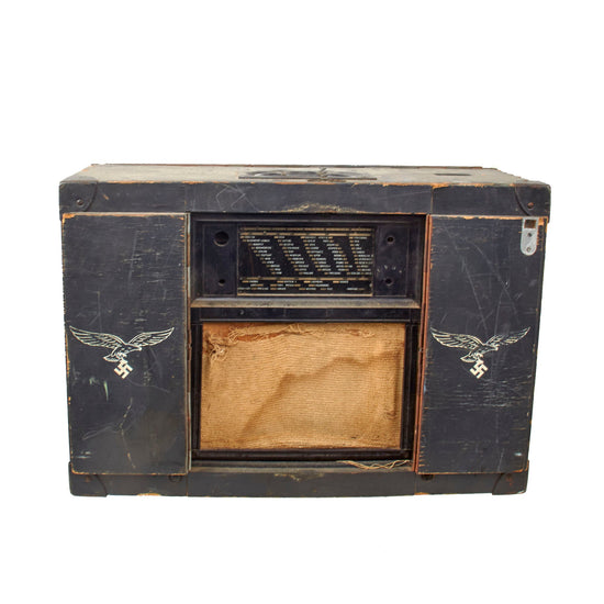 Original German WWII Restoration Project Luftwaffe Portable Model K32 GWB Barracks Radio by Siemens - Door Button & Dials Missing - Serial 17538 Original Items