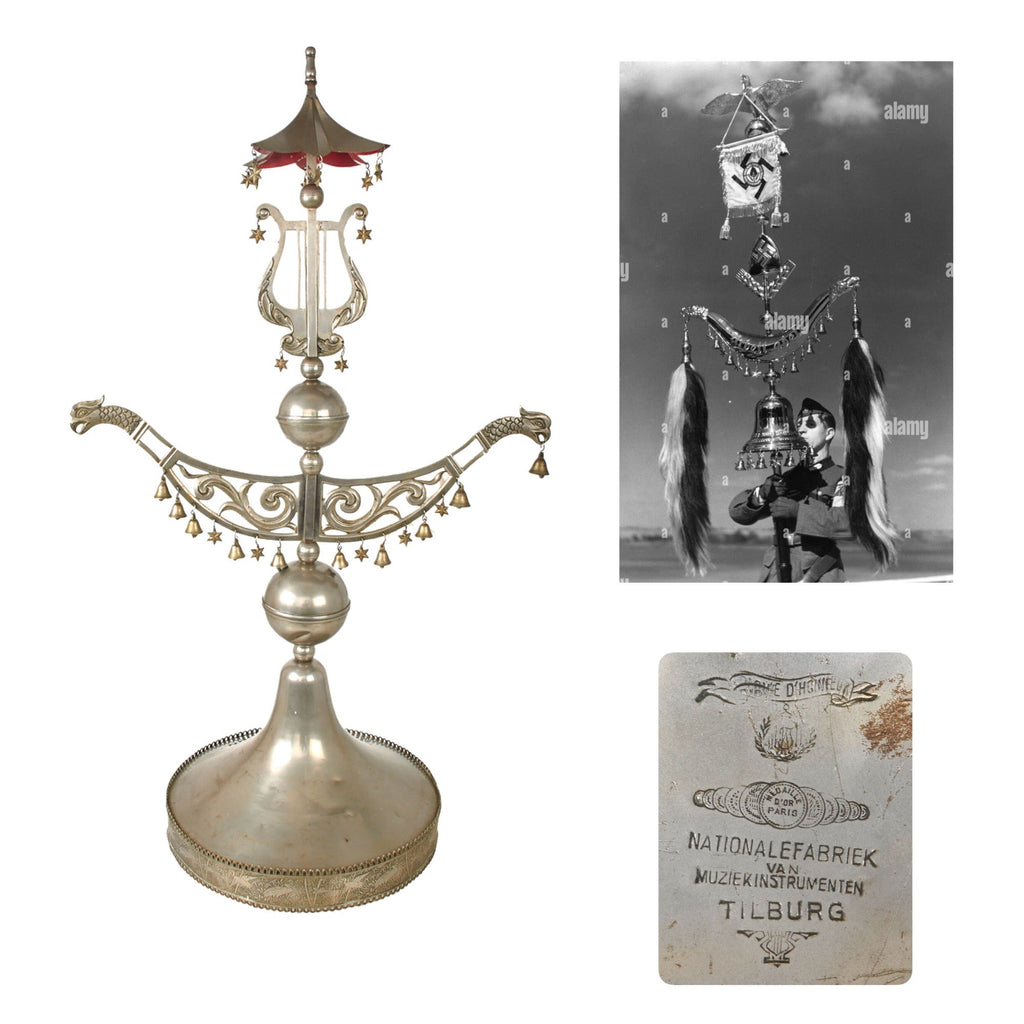 Original Dutch WWI Era Turkish Crescent Instrument by Nationale Fabriek van Muziekinstrumenten of Tilburg - 44” Tall Original Items