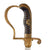 Original German WWII Army Officer Dove Head Sword by E. Pack & Söhne of Solingen with Blued Steel Scabbard