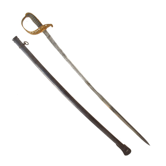 Original Imperial German Pre-WWI Triple-Etched Officer’s Sword with Filigreed Guard and Scabbard by Clemen & Jung Original Items