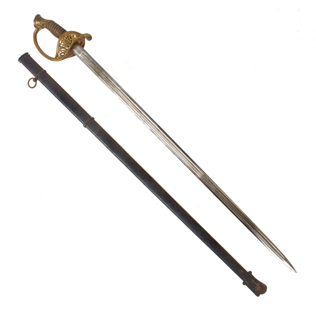 Original Imperial German Saxony Model 1867 Infantry Officer’s Sword with Scabbard by Weyersburg, Kirschbaum & Co. Original Items