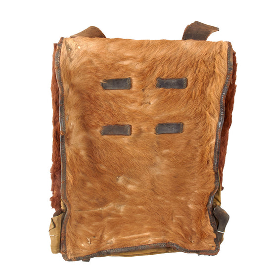 Original German Pre WWII Waffen SS Marked Tornister 34 Cowhide Backpack - RZM 01 / 37 SS - Schutzstaffel Original Items