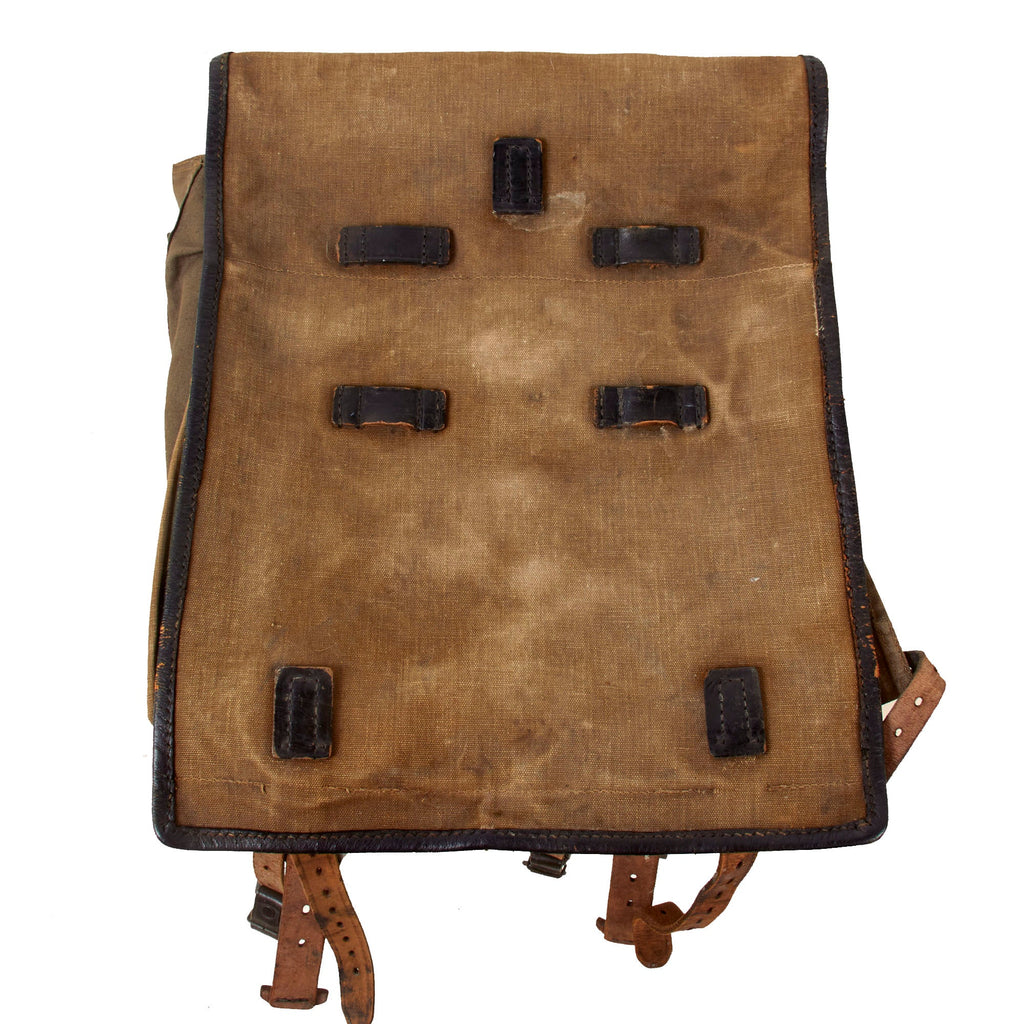 Original German WWII 1939 Dated Named Tornister 34 Pony Fur Backpack with Shoulder Straps - RZM 83 / 282 / 39 Original Items