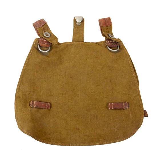 Original German WWII Heer Army M31 Bread Bag in Olive Green Canvas - Service Used Original Items