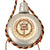 Original German Pre-WWII Aluminum Clad Spirit Flask with Original Tri-Color Carrying Rope and Brass Bow Original Items