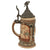 Original Imperial German WWI Hinged Beer Stein with Hinged Lid & Soldier Motifs Original Items
