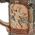 Original Imperial German WWI Hinged Beer Stein with Hinged Lid & Soldier Motifs Original Items