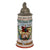 Original Imperial German WWI Era 2nd Royal Bavarian Uhlans “König” Lidded Beer Stein with Portrait of Soldier in Glaze - Dated 1910-1913 Original Items