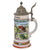 Original Imperial German WWI Era 2nd Royal Bavarian Uhlans “König” Lidded Beer Stein with Portrait of Soldier in Glaze - Dated 1910-1913 Original Items