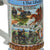 Original Imperial German Pre-WWI Era 4th Baden Field Artillery Regiment No. 66 Beer Stein with Hinged Lid - Dated 1909-1911 Original Items