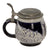 Original German WWII Salt Glaze Beer Stein with Hinged Lid & Iron Cross 1914 Motif - Field Artillery Original Items