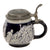 Original German WWII Salt Glaze Beer Stein with Hinged Lid & Iron Cross 1914 Motif - Field Artillery Original Items