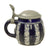 Original German WWII Salt Glaze Weihnachten Christmas 1935 Beer Stein with Hinged Lid - Minenwerfer Company, J.R. 42 Original Items