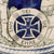 Original Imperial German WWI Era Kaiserliche Marine Navy Salt Glaze Lidded Beer Stein - Wilhelmshaven Hafenpartie Original Items