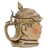 Original Imperial German WWI Era Portly Character Otto von Bismarck Stein with Hinged Lid by Neundorf