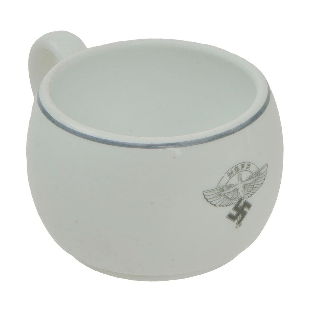 DRAFT Original German WWII NSFK National Socialist Flying Corps Porcelain Coffee Cup by Hutschenreuther with DAF Marking Original Items