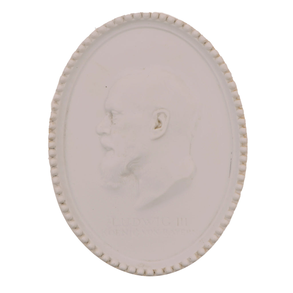 Original Imperial German WWI Ludwig III of Bavaria Weihnachten Christmas 1917 Ceramic Wall Plaque