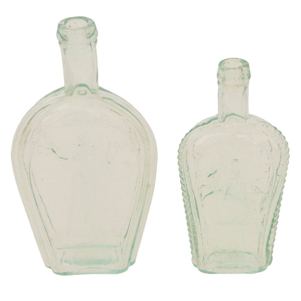 Original Imperial German WWI Pair of Soldier’s Glass Flasks - “Prosit Kriegskamarad!” Original Items