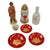 Original Japanese WWII Military Ceramic & Porcelain Lot with Officer Statue, Artillery Shell Bank, Sake Cups & Bottle Original Items