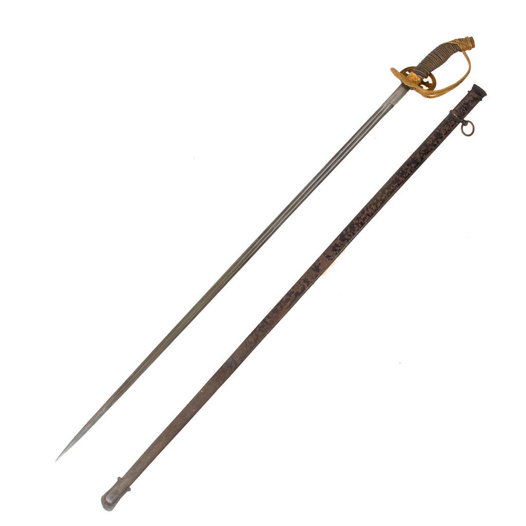 Original Imperial German WWI Model 1889 Prussian Infantry Officer Sword with Scabbard Original Items