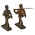Original German WWII Era Lineol & Elastolin Toy Soldiers with Artillery Piece - Lot of 11 - Machine Gunners & Medics Original Items