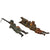 Original German WWII Era Lineol & Elastolin Toy Soldiers with Artillery Piece - Lot of 11 - Machine Gunners & Medics Original Items