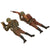 Original German WWII Era Lineol & Elastolin Toy Soldiers with Artillery Piece - Lot of 11 - Machine Gunners & Medics Original Items